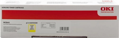 Original OKI 44059209 Toner Gelb bis zu 10000 Seiten