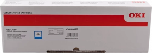 Original OKI 44844507 Toner Cyan bis zu 10000 Seiten