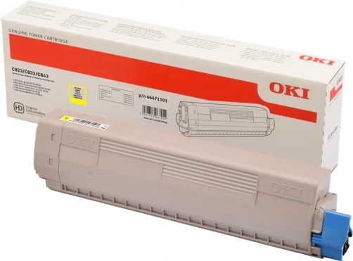 Original OKI 46471101 Toner Gelb bis zu 7000 Seiten