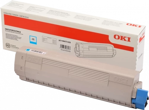 Original OKI 46471103 Toner Cyan bis zu 7000 Seiten