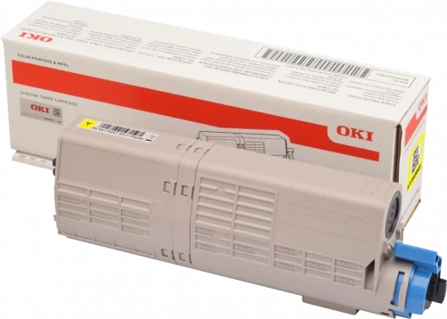 Original OKI 46490605 Toner Gelb bis zu 6000 Seiten