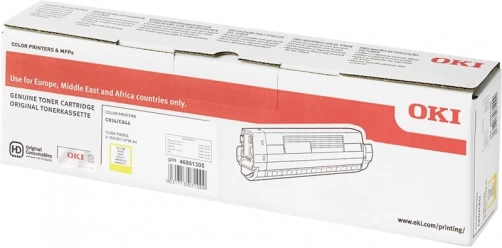 Original OKI 46861305 Toner Gelb bis zu 10000 Seiten