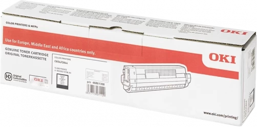 Original OKI 46861308 Toner Schwarz bis zu 10000 Seiten