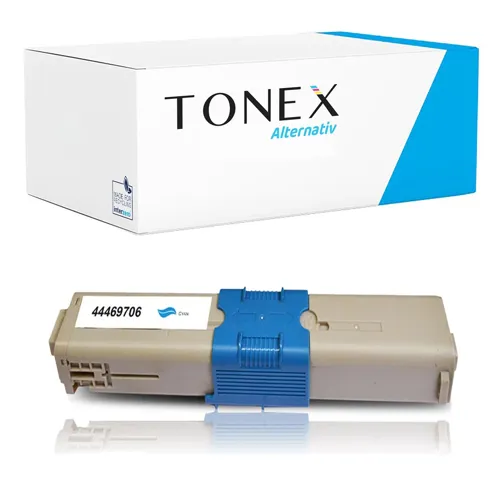 TONEREXPERT Premium Kompatibel für OKI C310C / 44469706C Tonerkartusche Cyan bis zu 2000 Seiten