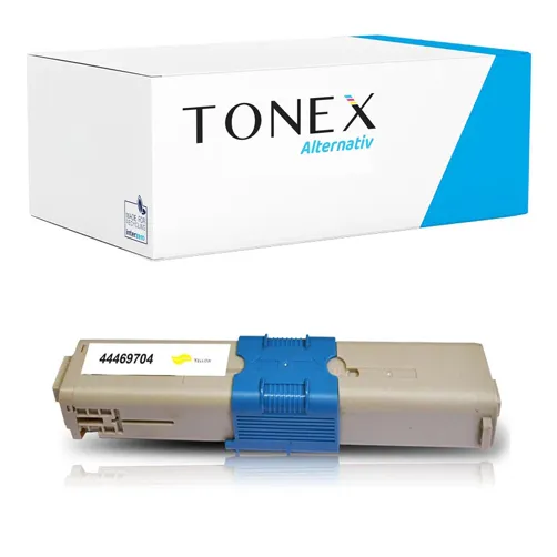 TONEREXPERT Premium Kompatibel für OKI C310Y / 44469704Y Tonerkartusche Gelb bis zu 2000 Seiten