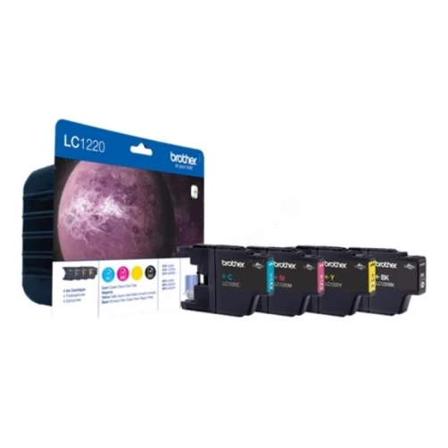 Original Brother LC-1220VALBPDR Tinte Schwarz bis zu 300 Seiten Multipack