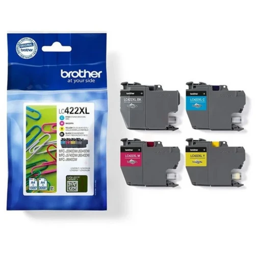 Original Brother LC-422XLVAL Tinte Schwarz Cyan Magenta Gelb Multicolor bis zu 7500 Seiten 4er-Pack