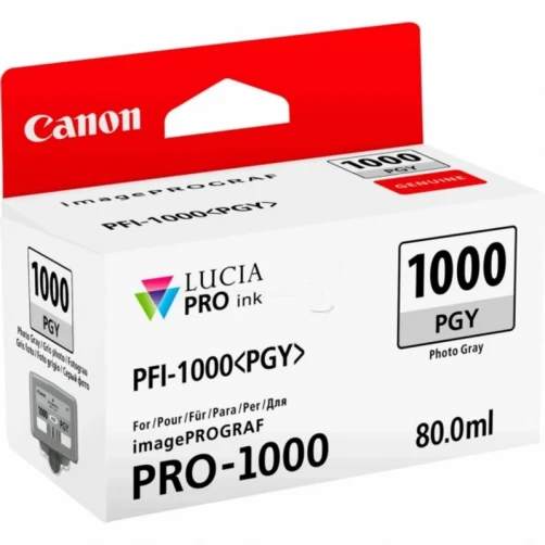 Original Canon PFI-1000PGY / 0553C001 Tinte Photo Grau bis zu 3165 Seiten 80ml