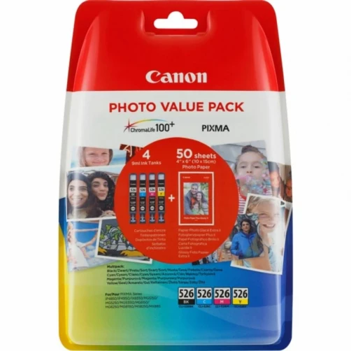 Canon Original CLI-526 / 4540B017 Tintenpatrone Schwarz bis zu 450 Seiten 9ml Multipack