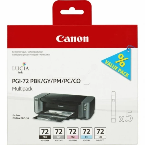 Canon Original PGI72 / 6403B007 Tintenpatrone Foto Schwarz 70ml Multipack