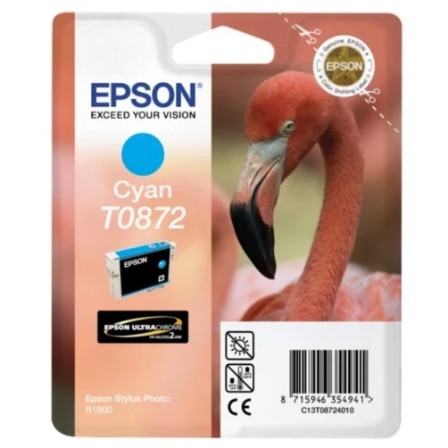 Epson Original T0872 / C13T08724010 Tintenpatrone Cyan bis zu 650 Seiten 11ml