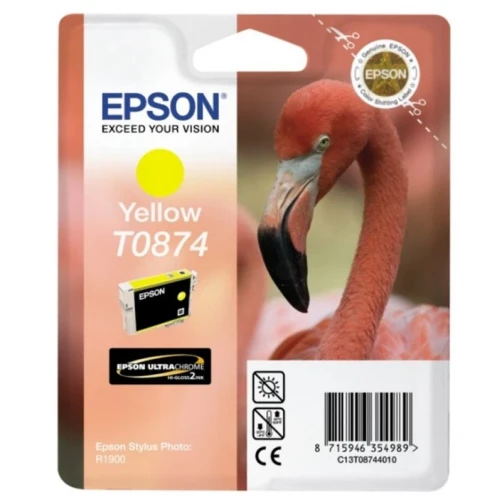 Epson Original T0874 / C13T08744010 Tintenpatrone Gelb bis zu 1160 Seiten 11ml