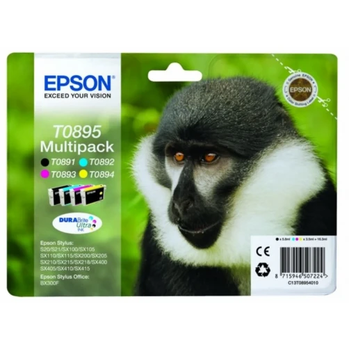 Epson Original T0895 / C13T08954011 Tintenpatrone Schwarz 163ml Multipack