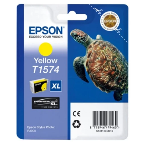 Epson Original T1574 / C13T15744010 Tintenpatrone Gelb bis zu 300 Seiten 26ml