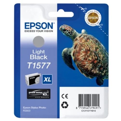 Epson Original T1577 / C13T15774010 Tintenpatrone Schwarz Schwarz (Hell) 26ml