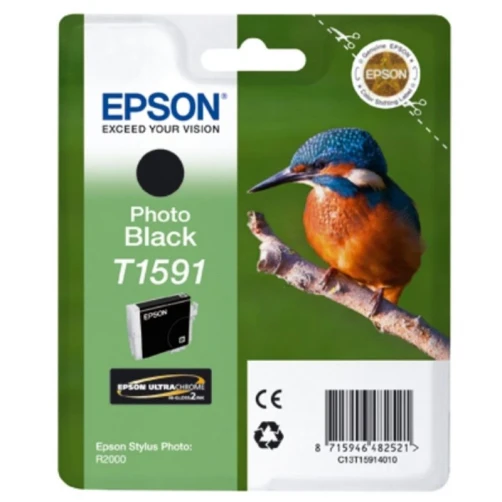 Original Epson T1591 / C13T15914010 Tinte Foto Schwarz 17ml