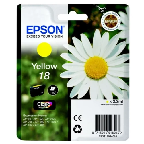 Original Epson C13T18044010 / 18 Tintenpatrone gelb