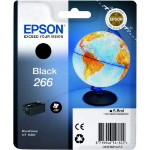 Original Epson 266 / C13T26614010 Tinte Schwarz bis zu 260 Seiten 6ml