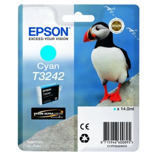 Original Epson T3242 / C13T32424010 Tinte Cyan bis zu 980 Seiten 14ml