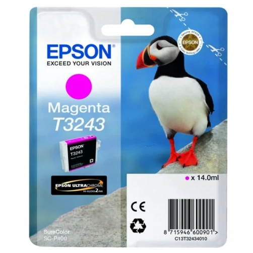 Epson Original T3243 / C13T32434010 Tintenpatrone Magenta bis zu 980 Seiten 14ml