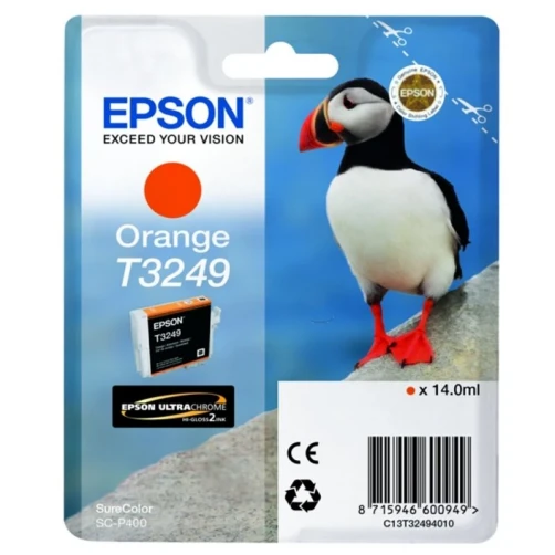 Epson Original T3249 / C13T32494010 Tintenpatrone Orange bis zu 980 Seiten 14ml