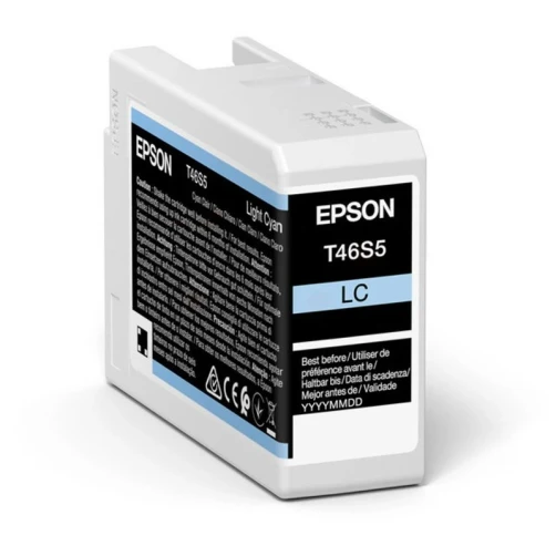 Epson Original T46S5 / C13T46S500 Tintenpatrone Cyan (Hell) Photo Cyan bis zu 3000 Seiten 25ml