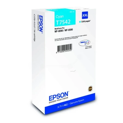Original Epson T7542 / C13T754240 Tinte Cyan bis zu 7000 Seiten 69ml