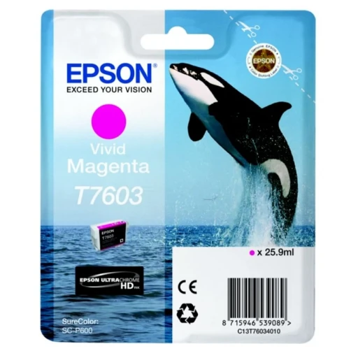 Epson Original T7603 / C13T76034010 Tintenpatrone Magenta bis zu 1400 Seiten 25ml