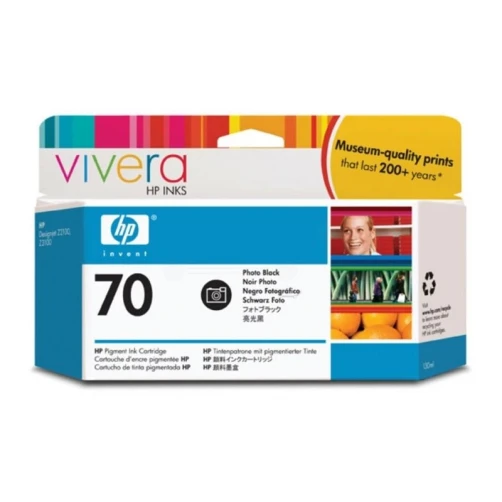Original HP 70 / C9449A Tinte Foto Schwarz bis zu 3000 Seiten 130ml