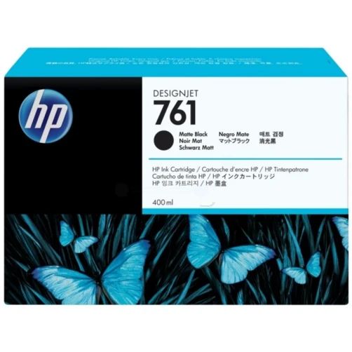 Original HP 761 / CM991A Tinte Matt Schwarz bis zu 3000 Seiten 400ml