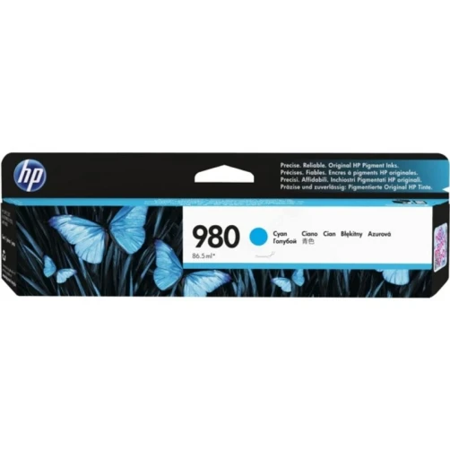 Original HP 980 / D8J07A Tinte Cyan bis zu 6600 Seiten 87ml