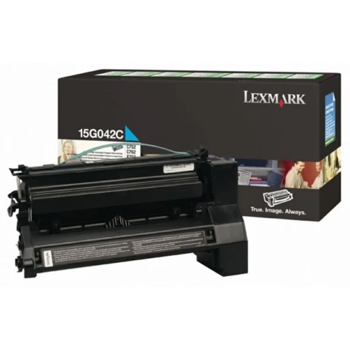 Original Lexmark 15G042C Toner Cyan bis zu 15000 Seiten
