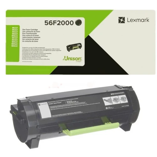 Lexmark Original 56F2000 Tonerkartusche Schwarz bis zu 6000 Seiten