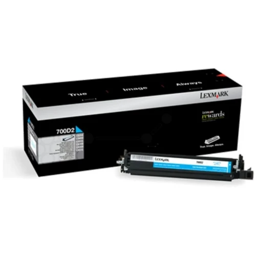 Lexmark Original 700D2 / 70C0D20 Tonerkartusche Tintenpatrone Cyan bis zu 40000 Seiten