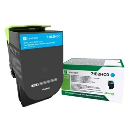 Original Lexmark 71B2HC0 Toner Cyan bis zu 3500 Seiten