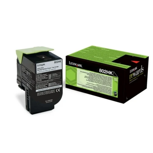 Lexmark Original 802HK / 80C2HK0 Tonerkartusche Schwarz bis zu 4000 Seiten