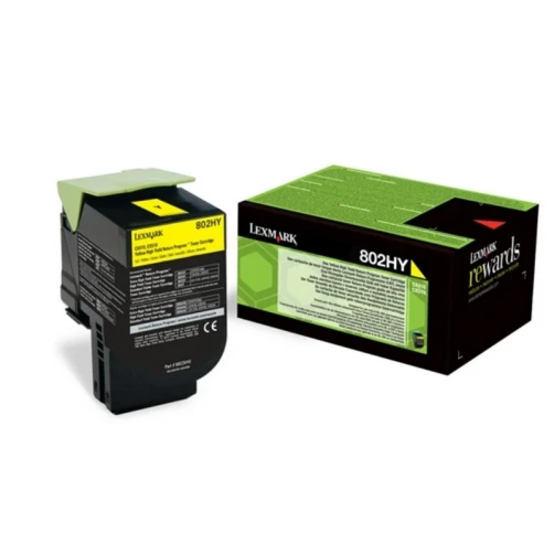 Original Lexmark 802HY / 80C2HY0 Toner Gelb bis zu 3000 Seiten