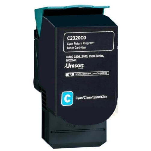 Original Lexmark C2320C0 Toner Cyan bis zu 1000 Seiten