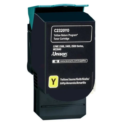 Original Lexmark C2320Y0 Toner Gelb bis zu 1000 Seiten