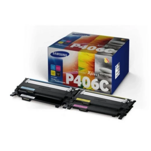 Samsung Original C406 / CLT-P406C/ELS Tonerkartusche Schwarz bis zu 4500 Seiten Multipack