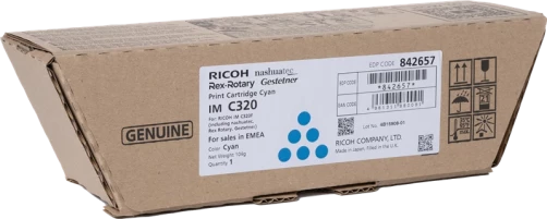 Original Ricoh 842657 / IM C320 Toner Cyan bis zu 10000 Seiten