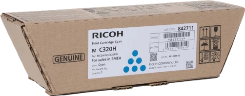 Original Ricoh 842711 / M C320H Toner Cyan bis zu 7500 Seiten