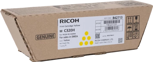 Original Ricoh 842713 / M C320H Toner Gelb bis zu 7500 Seiten