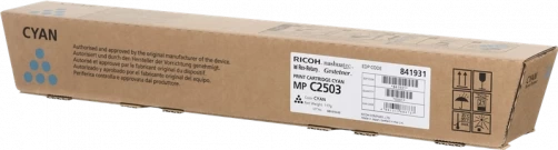 Original Ricoh MP C2503 / MPC2503C Toner Cyan bis zu 5500 Seiten