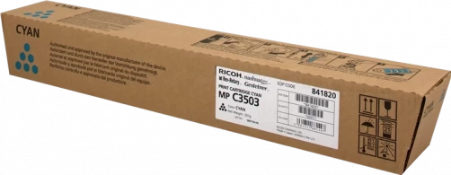 Original Ricoh MP C3503 / 841820 Toner Cyan bis zu 18000 Seiten