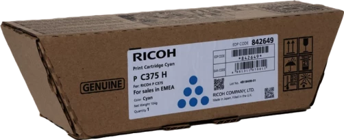 Original Ricoh 842649 / P C375H Toner Cyan bis zu 10000 Seiten