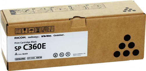 Original Ricoh SP C360E / 408188 Toner Schwarz bis zu 2500 Seiten
