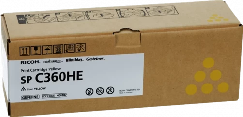 Original Ricoh SP C360HE / SPC360HEY Toner Gelb bis zu 5000 Seiten