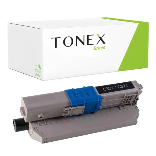 TONEX green für OKI RMCC321B / 44973536 Toner Schwarz bis zu 2200 Seiten