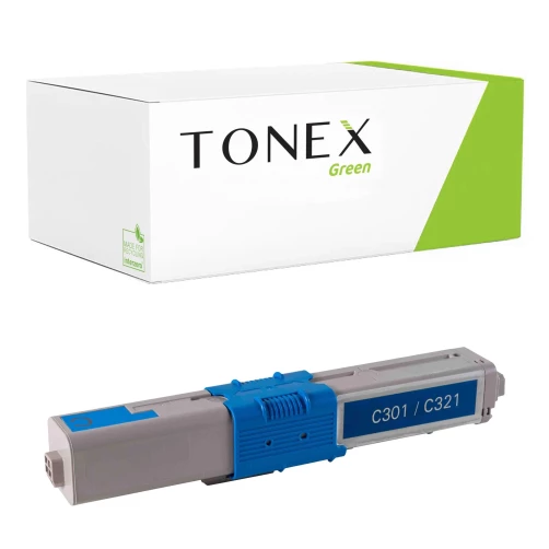 TONEX green für OKI RMCC321C / 44973535 Toner Cyan bis zu 1500 Seiten